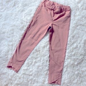Carters stretch waist frayed hem pink jeggings size 8 new